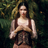 Chaleco estilo cottagecore de bruja de la cabaña del bosque acogedor