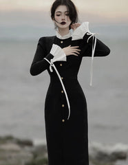 Vestido de Academia Oscuro de Bruja Negra de Vamp Lady