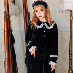 Vestido de princesa gótica oscura Heredera de la Luna