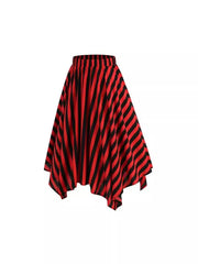 Pirate-Striped Headscarf Skirt Set