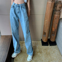90er Jahre Ästhetik Blau verwaschen Oversize Baggy Jeans