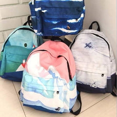 Mochila con estampado de dibujos animados de Alaska