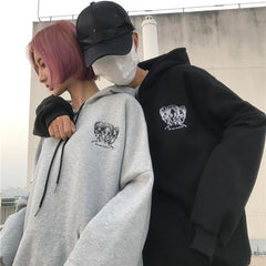 Sind Sie ernst Buchstaben gedruckt grau schwarz übergroßen Hoodie