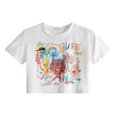 Camiseta con estampado de dibujos animados para niños de Art Hoe
