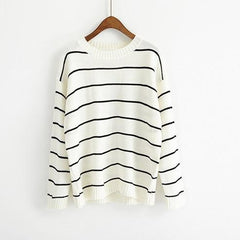 Suéter de punto plano con colores básicos