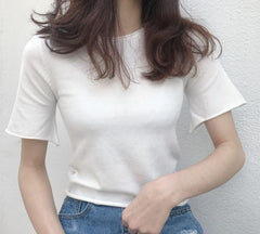 Camiseta básica suave de manga corta de gran tamaño