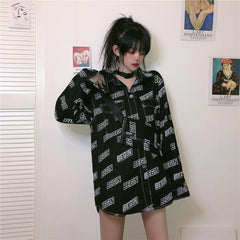 Chaqueta vaquera estética verde con estampado de letras Begin