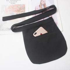 Cinturón de cintura con bolsillo estilo delantal a cuadros negros y grises