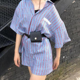 Riñonera pequeña de cuero negra