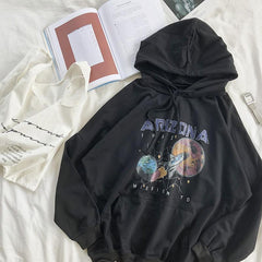 Sudadera con capucha negra Space Rocket Arizona