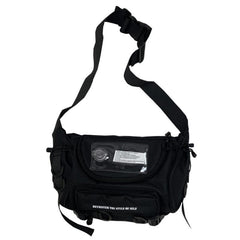 Schwarze Techwear-Taschen + Umhängetasche mit Plüschtieren