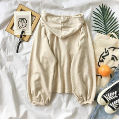 Blau-beiger Darwin School Langarm-Hoodie aus Baumwolle