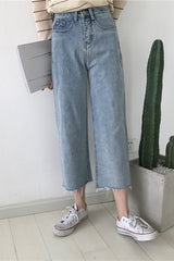 Übergroße Boyfriendjeans aus blauem Denim mit hoher Taille
