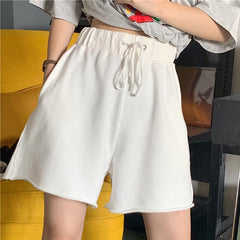 Pantalones cortos holgados y cómodos con cintura elástica y colores brillantes