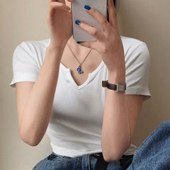 Collar con colgante de mariposa y estética Tumblr