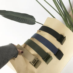 Cinturón unisex informal de lona con estética grunge