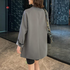 Chaqueta blazer informal holgada de estilo coreano