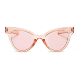 Gafas de sol con forma de gato y marco colorido transparente en las esquinas