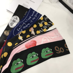 Chiffon-Schal mit süßem Meme-Motiv, leicht, klein