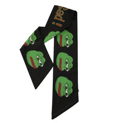 Chiffon-Schal mit süßem Meme-Motiv, leicht, klein