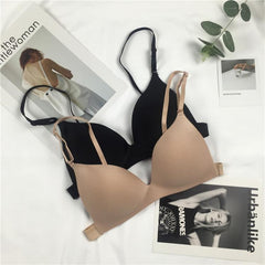 Klassischer Basic-BH in Beige und Schwarz