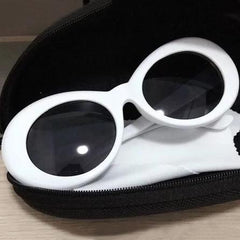 Gafas de sol Cobain con montura redonda gruesa y diseño de extraterrestre