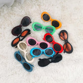 Cobain Thick Round Frame Alien Sunglasses