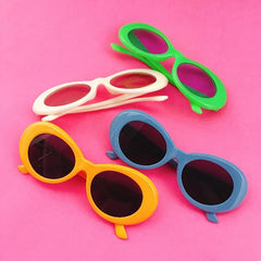 Gafas de sol Cobain con montura redonda gruesa y diseño de extraterrestre