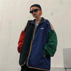 Color Block 90S Windbreaker Double Sided Jacket