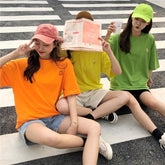 Colorful Fruits Embroideries Oversized T-Shirt