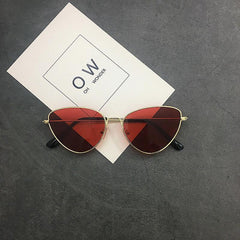 Gafas de sol grunge redondas y afiladas de colores