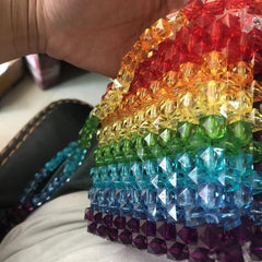 Colorful Transparent Beads Crossbody Mini Purse Bag