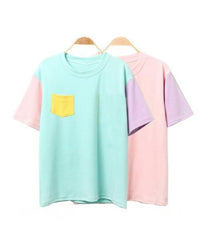 Colorfull Pocket Caramel Soft Tshirt
