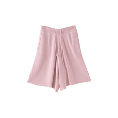 Pantalones cortos holgados con cintura elástica y estética pastel