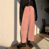 Corduroy Vintage High Waist Oversized Wide Leg Pants