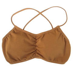 Baumwoll-Camis-BH-Oberteil mit Riemchenrücken