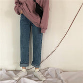 Cropped Wide Leg High Waist Denim Jeans