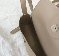 Bolso bandolera retro de PU beige con bonito lazo