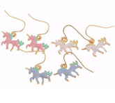 Lindos pendientes de unicornios y caballos en tres colores