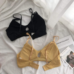 Niedlicher Triangel-BH, dünne Strickunterwäsche