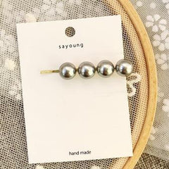 Bonita pinza para el pelo retro con perlas vintage