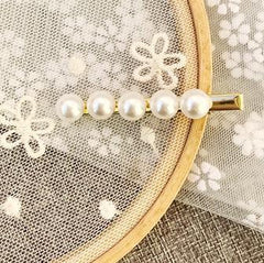 Bonita pinza para el pelo retro con perlas vintage