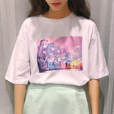 Camiseta blanca con estampado "D Care Bears Spread The Rainbow"