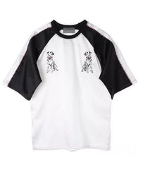 Camiseta larga con bordado de dálmatas