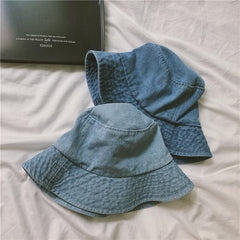 Denim Teenage Fashion 90S Fisherman Bucket Hat