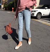 Vaqueros de invierno cálidos con interior de terciopelo vaquero