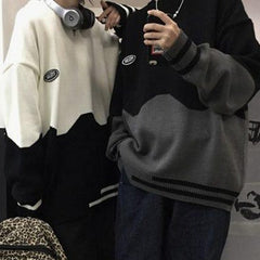 Suéter extragrande de punto con contraste de colores Dream Patch