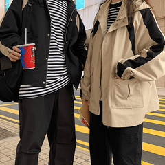 Chaqueta cortavientos extragrande con capucha cálida para chica E