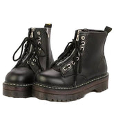 Botas de suela gruesa con cremallera sintética estética Egirl