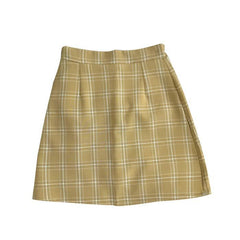 Eleganter Vintage Plaid Bleistiftrock in Pastellfarben